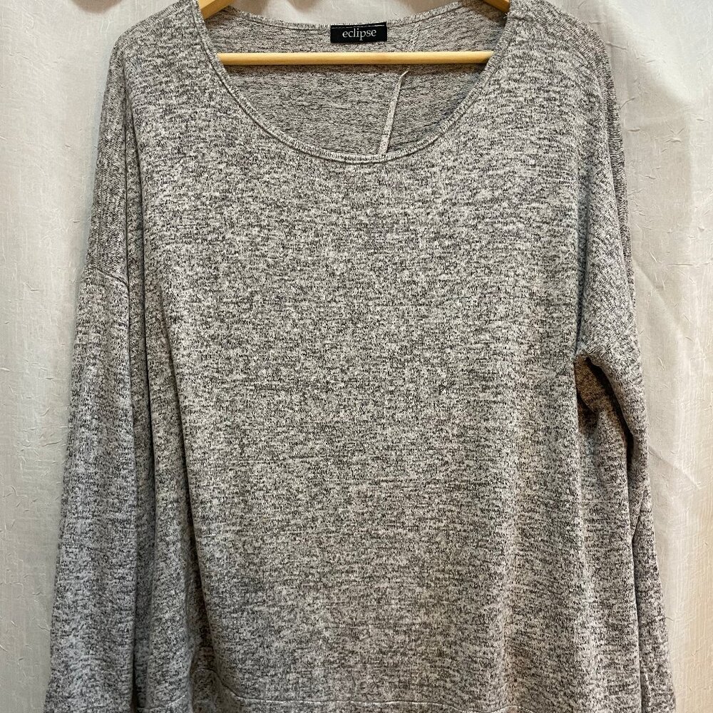 Light Grey Open-Back Sweater